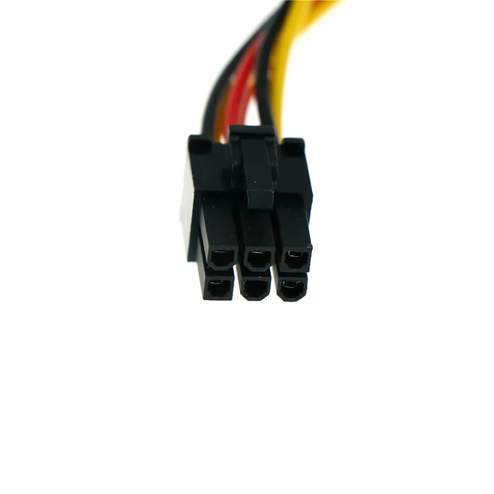 2 шт. 2x 4-контактный молекс 6 Pin PCI-E ATX PSU Мощность адаптер Графика видеокарты