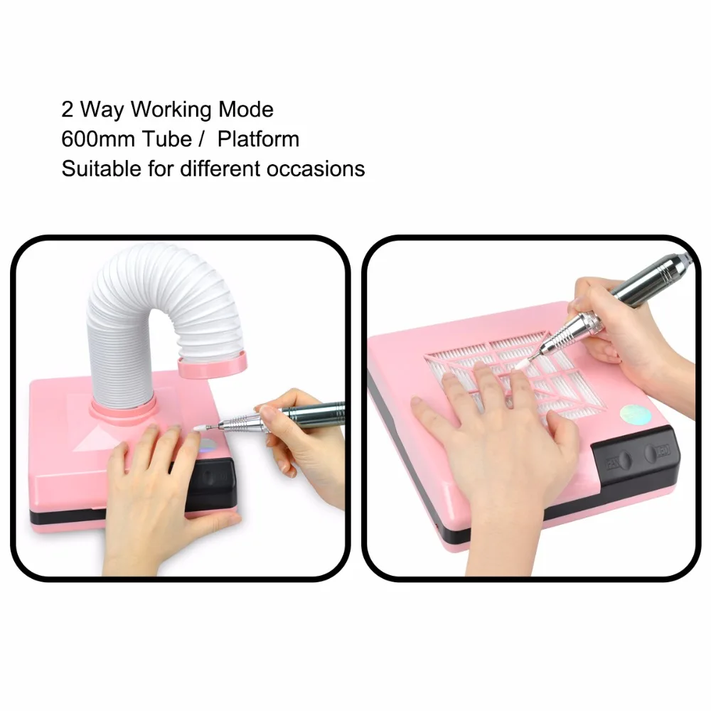 

Biutee 60W For Nail Salon Vacuum Cleaner 4500Rpm Adjustable Telescopic Nail Dust Collector Advanced Nail Dust Collector Suitable