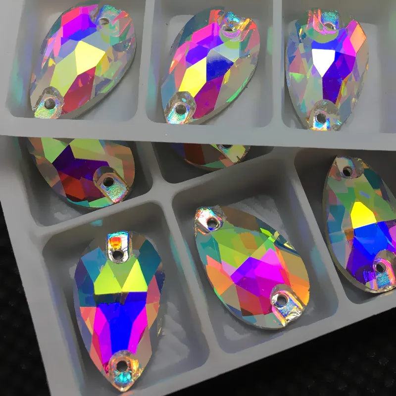 3230 капли AB кристаллы слез Стекло камнях и на горном хрустале Стразы 7x12 11x18 13x22x17x28