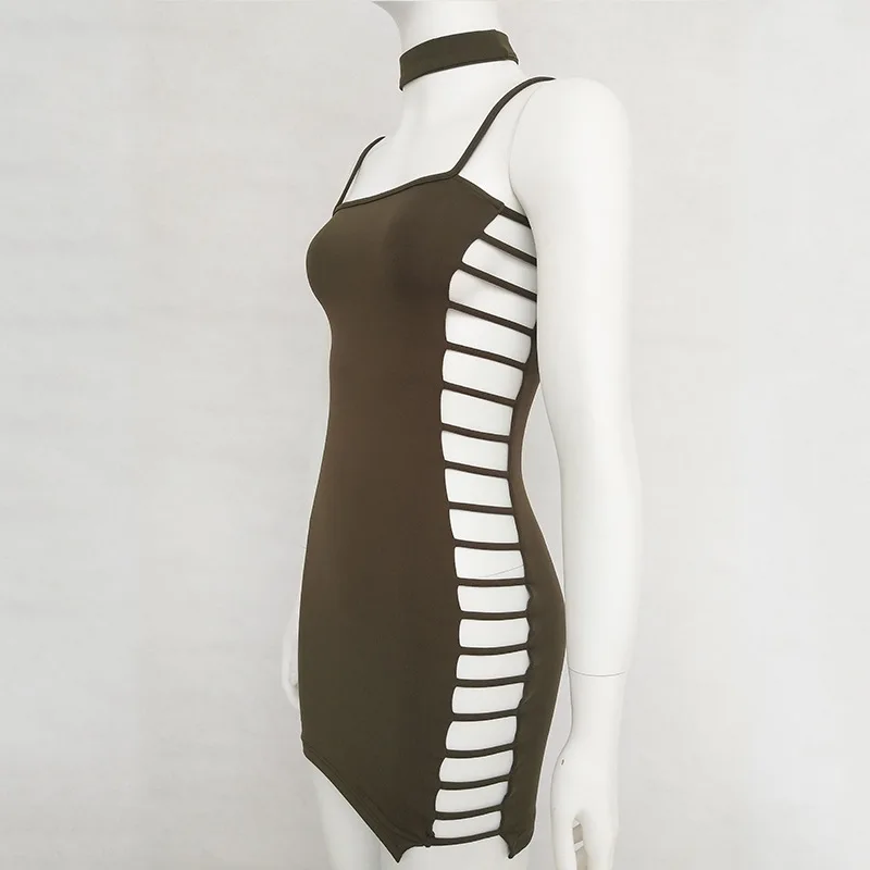 Сексуальная сторона выдалбливают Bodycon Бандажное платье 2018 Платья для вечеринок