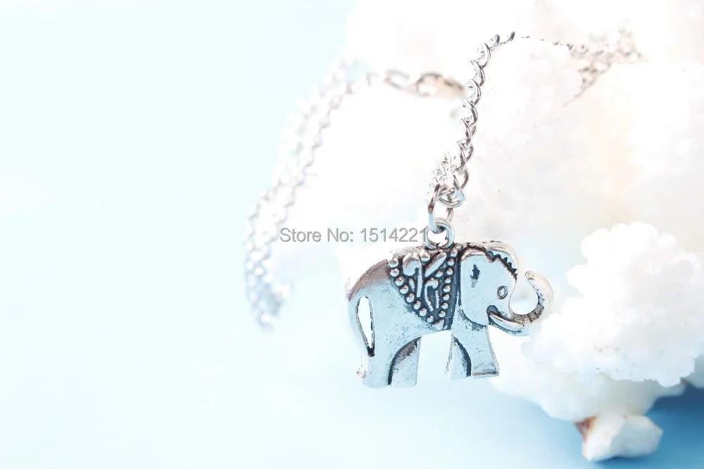 the silver elephant charm necklace Antique personalized jewelry steampunk Unique gift vintage | Украшения и аксессуары