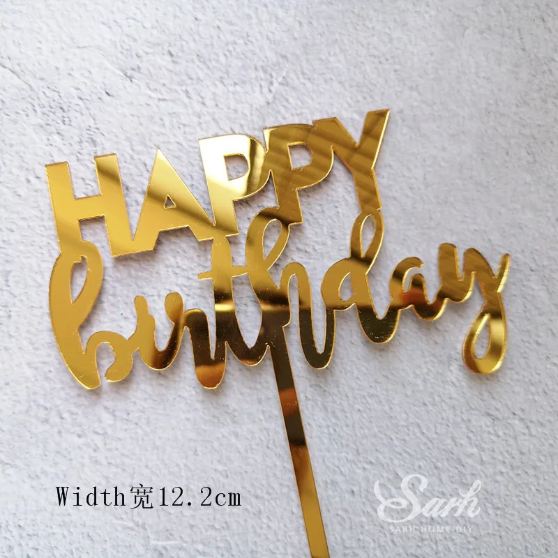 1pc birthday Ins желтая утка торт топперы цыпленок украшения с днем рождения Детские вечерние украшения для выпечки милые феи подарки - Цвет: 1pc birthday