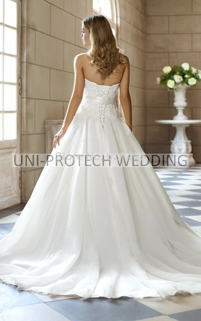 Wholesale Custom made A-Line Satin Lace Cheap wedding dress 2015 Wedding dresses Plus size gowns | Свадьбы и торжества