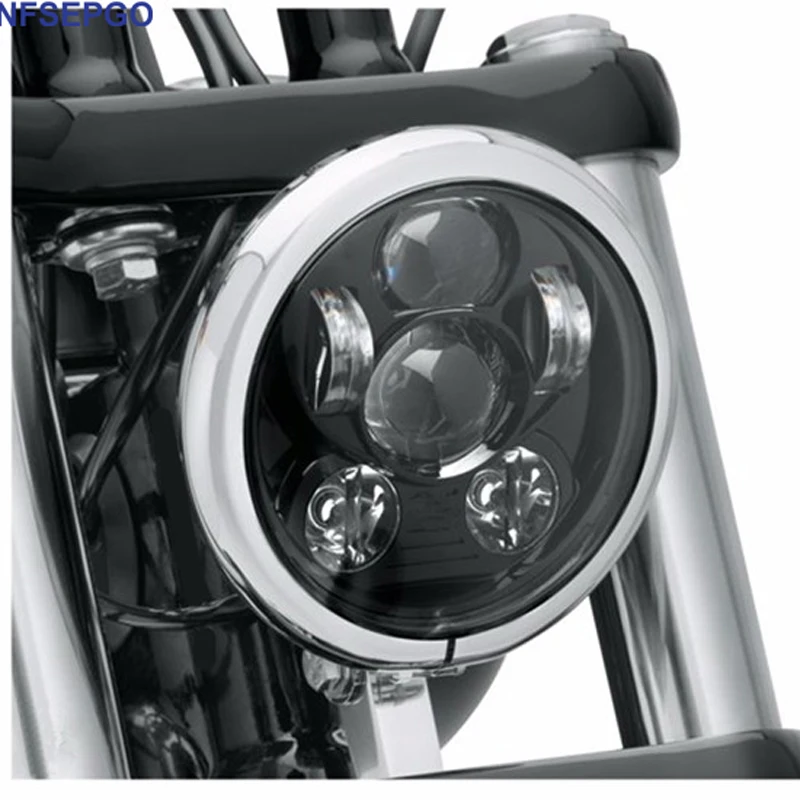 5-3/" налобный фонарь для Harley Street 750, Sportster 883,1200, 48, v rod, ночной стержень 5,75 дюймов светодиодный проектор для мотоцикла