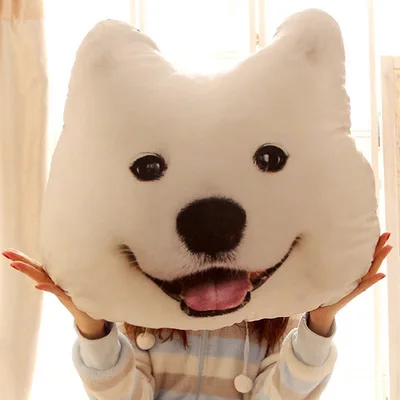 

creative cartoon dimensional dog husky, samoyed plush cushion,back cushion,soft throw pillow home decoration birthday gift p0505