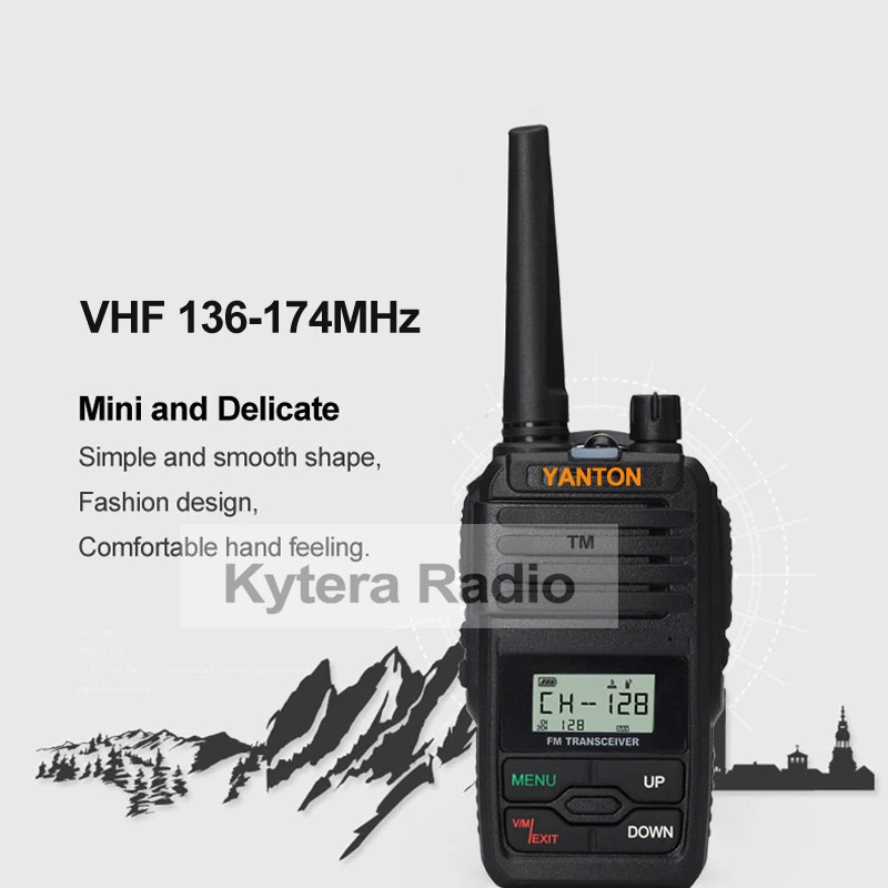 Yanton мини однодиапазонный VHF 174-136 ручной двухсторонний радио 5 Вт 199 каналов памяти