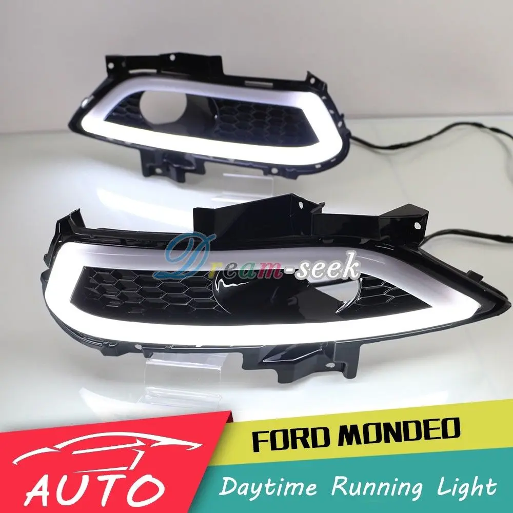 DRL для Ford Mondeo Fusion 2013 2014 2015 2016 светодиодный светильник дневного света реле