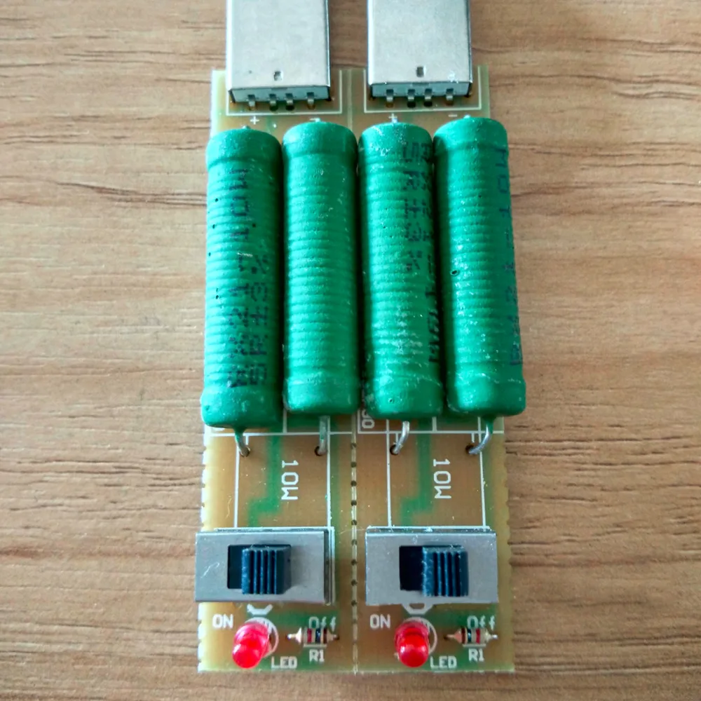 1 шт. USB резистор DC электронная нагрузка с переключателем Регулируемый 2 тока 5 В 1A/2A емкость батареи напряжение разряда сопротивление тестер