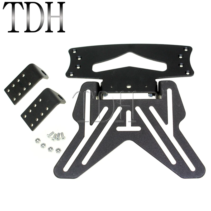 

Black Motorcycle Universal Aluminum Number Plate Number Plate Hanger Slide In Mount Tail Tidy Bracket Registration Plate Holder