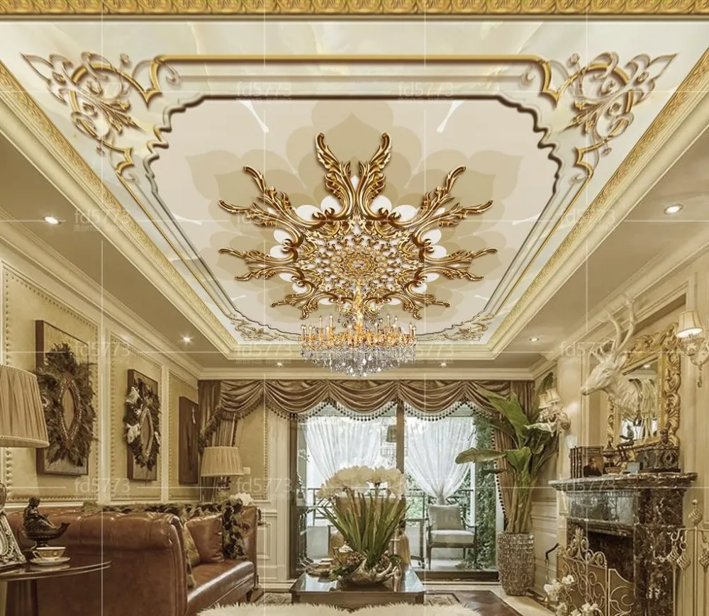 Пользовательские 3D потолочные обои высокое качество настенная наклейка