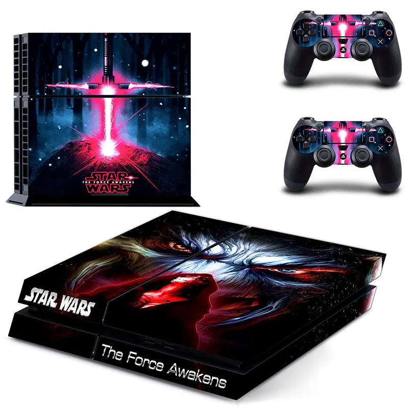 Star Wars battleпередний 2 наклейка для PS4 виниловая наклейка, стикер для консоли sony Playstation 4 и 2 контроллера наклейка для PS4 наклейка