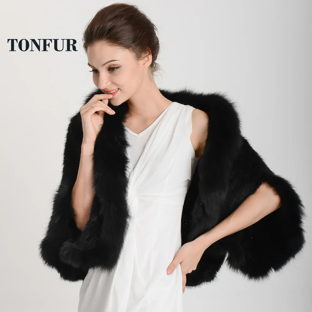 2019 Новое поступление Специальное предложение! Вязаная Шаль из натурального меха