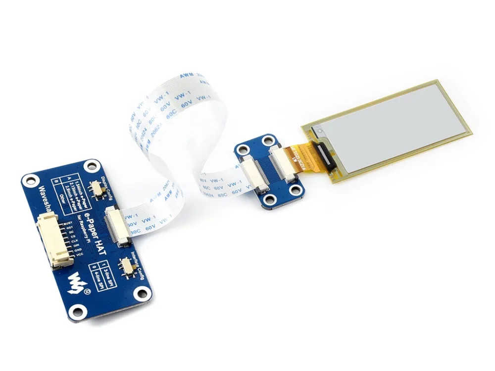 

Waveshare,212x104, 2,13 дюймовая Гибкая шляпа для E-Ink display для Raspberry Pi(2B/3B/Zero W). Два цвета: черный, белый, интерфейс SPI
