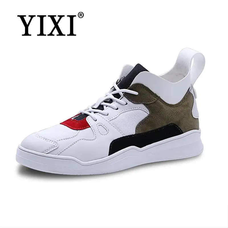 YIXI Новая мода для мужчин на плоской подошве повседневная обувь Увеличение