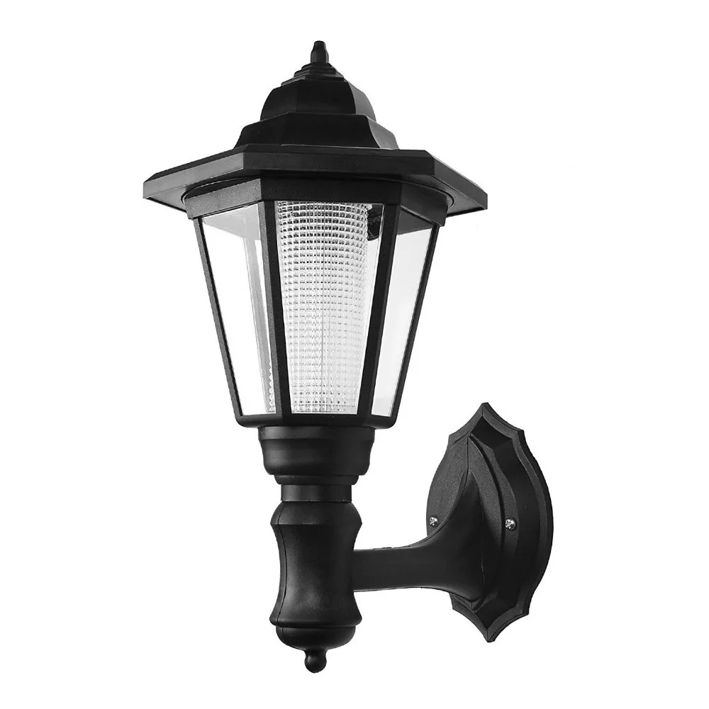 Free Shipping 1PACK Solar Powered Outdoor LED Wall Sconce Lantern Mounted Security Lights Garden Fence Yard Hexagonal Lamp | Лампы и