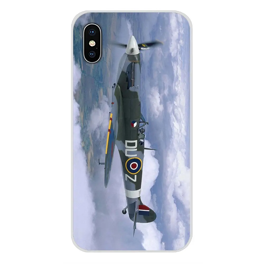 Для Apple iPhone X XR XS MAX 4 4S 5 5S 5C SE 6 6S 7 8 Plus ipod touch cool Supermarine Spitfire plane аксессуары