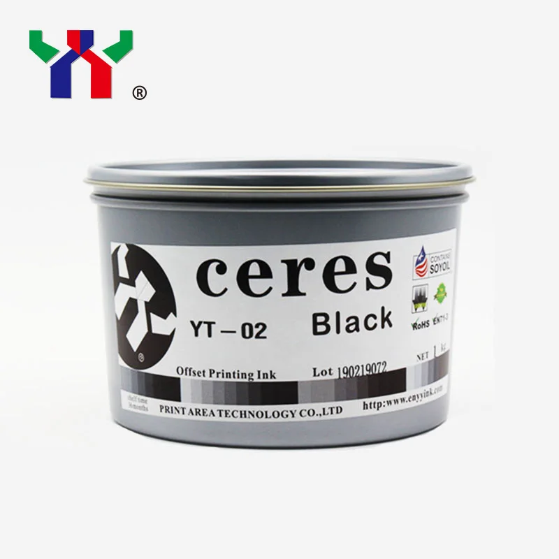 Ceres YT 02 экологически чистые офсетные чернила для бумаги Cyan 1кг/банка|Чип