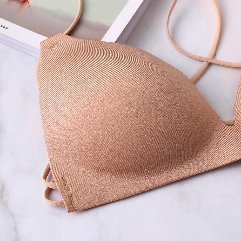 2019 летний однотонный бюстгальтер модный эластичный без косточек сексуальный