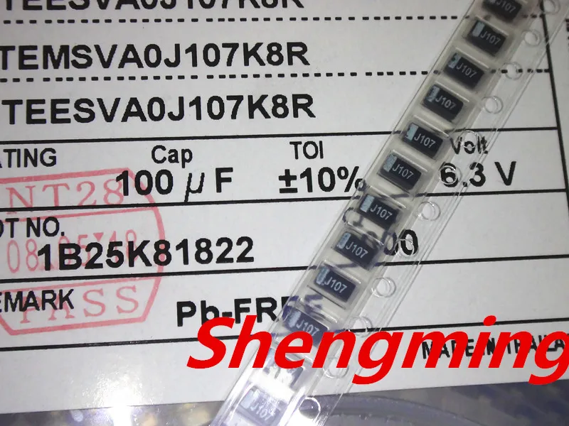 2000 шт. танталовые конденсаторы SMD 1206 6 3 В 100 мкФ 107J J107 A3216 A type 10% | Электронные