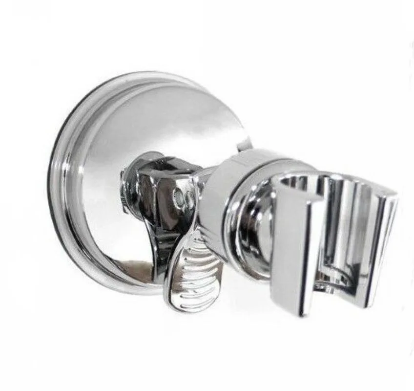 Shower Head Handset Holder Chrome Bathroom Wall Mount Adjustable Suction Bracket | Обустройство дома