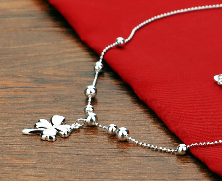 Роскошное ожерелье с милым кулоном в виде клевера высококачественное изысканное