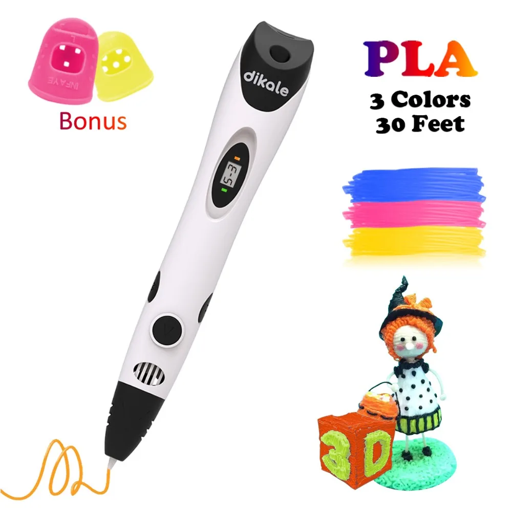 Ручка для 3d-печати Dikale, USB Canetas Criativa, 7-го поколения, Impresora Magica, 3d-ручка для рисования, PLA нить, детский подарок для взрослых