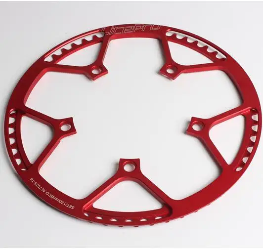 58T Red chainring Litepro, складная велосипедная звездочка, сверхлегкая, 130 BCD 45t 47t 53t 56t 58T AL7075, сплав, BMX, велосипедная звездочка, коленчатая пластина - Цвет: 58T Red chainring
