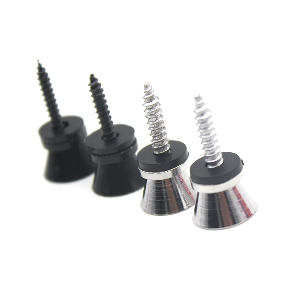 2 шт./компл. замок для гитарного ремня Pins Peg Metal Black/Silver акустической электрической