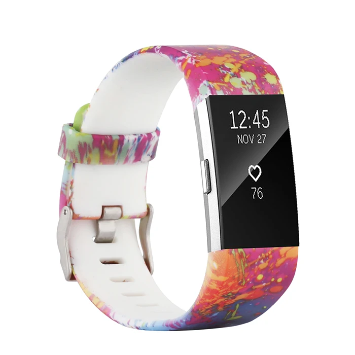 F Honecumi для Fitbit Charge 2 интимные аксессуары браслеты Силиконовые Красочные Спорт BraceletBand Замена Fit бит заряд - Цвет: F
