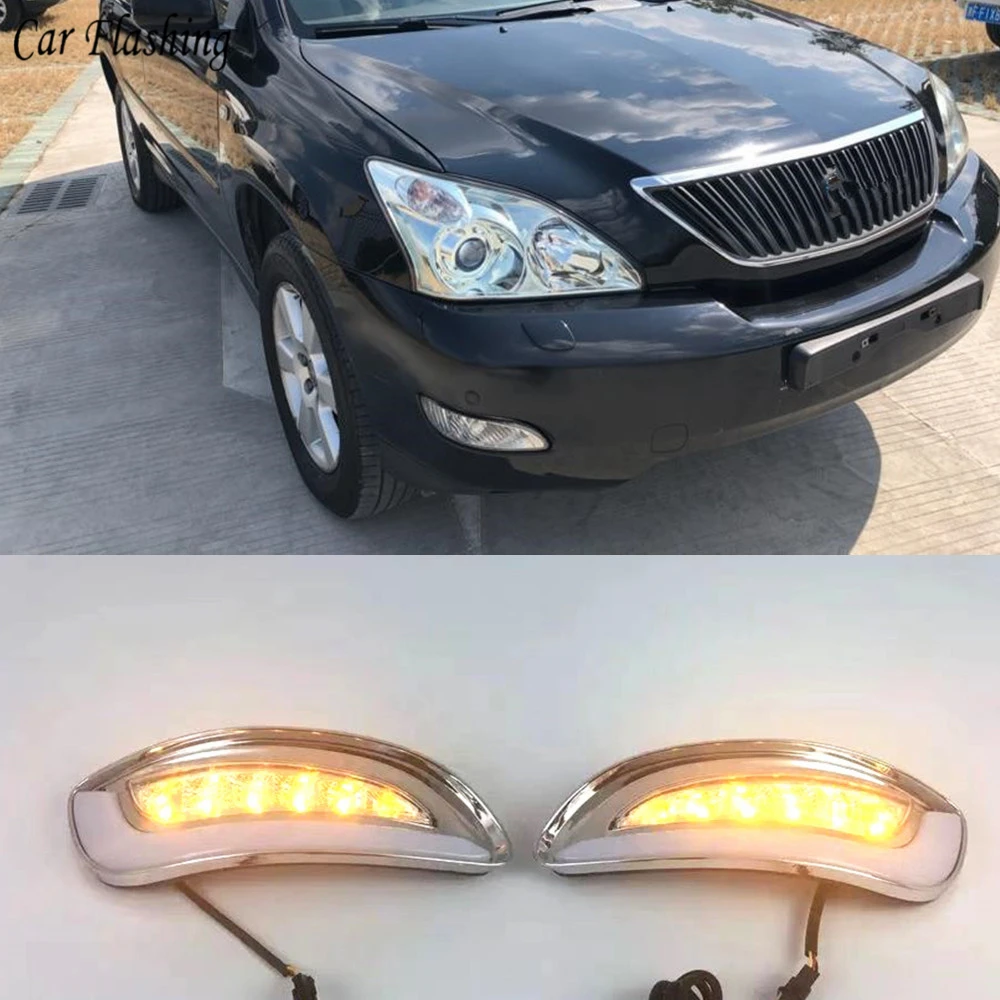 2 шт. для Lexus RX330 RX350 2003 2004 2005 2006 2007 2008 2009 светодиодный Габаритные огни DRL Поворотная сигнальная лампа стайлинга автомобилей