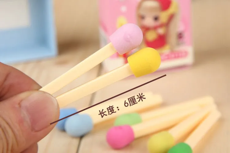 Kawaii/милый мультяшный резиновый детский ластик для студентов, Подарочный спичечный бокс Borracha Fourniture Scolaire Gomas De borrar