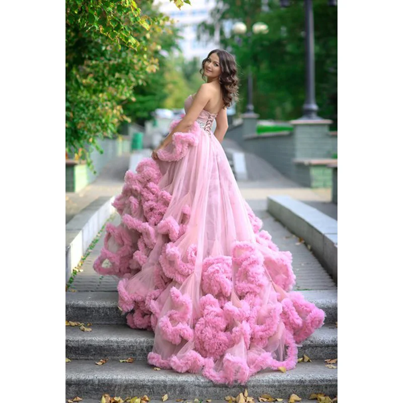 Платье для беременных Abiti Da Sposa романтичное платье с длинным шлейфом и шнуровкой