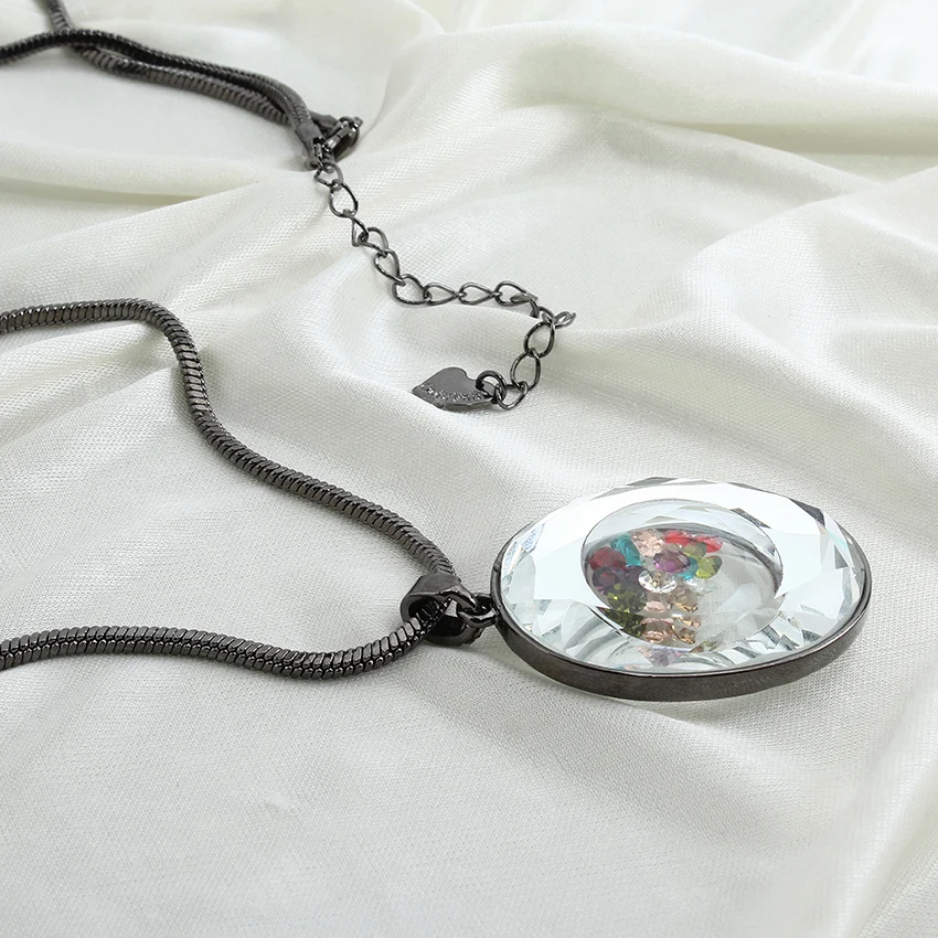 Плавающие Подвески для стеклянные медальоны большие массивные ожерелья