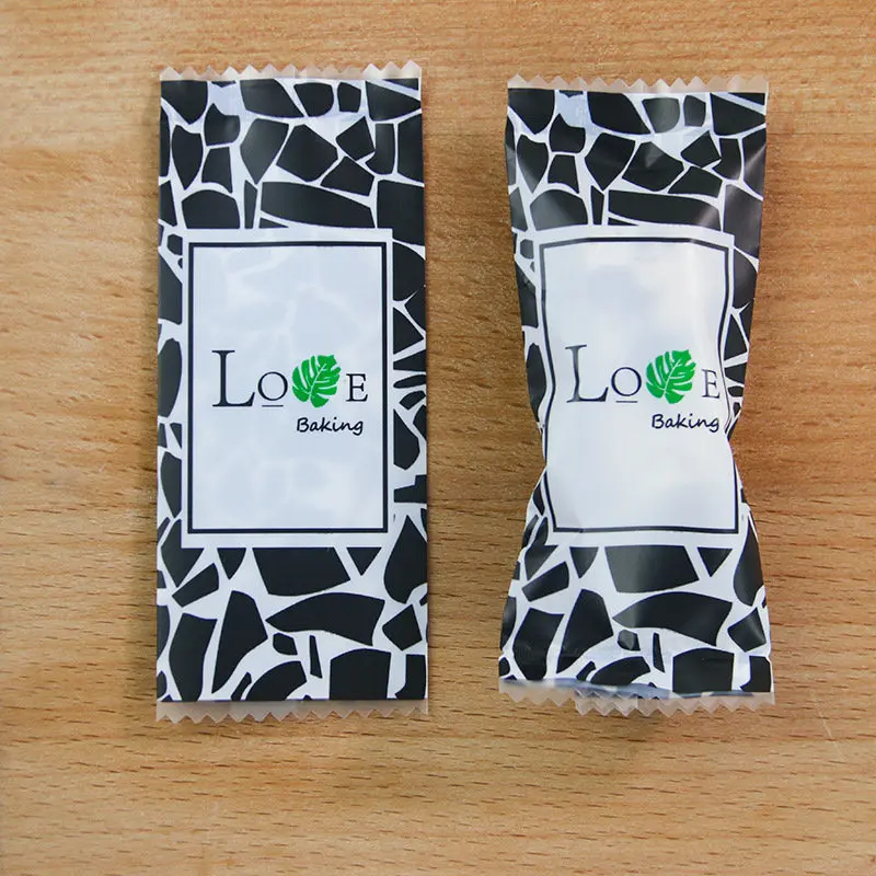 Black Love LBSISI Life 200 шт нуга сахара пластиковые пакеты арахиса конфеты обертки ручной работы конфеты обертывание Хлебобулочные украшения упаковка 4*9,5 см - Цвет: Black Love