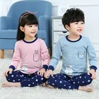 Одежда для сна для мальчиков и девочек детские пижамы Детский хлопковый костюм детские штаны с кроликом Пижама с футболкой пижамные комплекты из 2 предметов