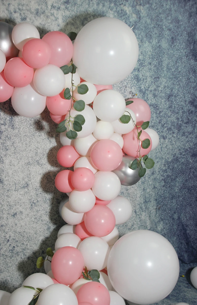 DIY Розовый и белый воздушный шар гирлянда арочный комплект для 155шт розовые