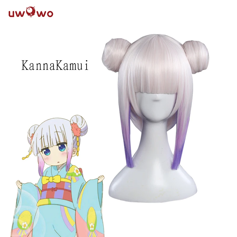 Парик для косплея кауми UWOWO Kanna термостойкий синтетический 32 см разные цвета Miss