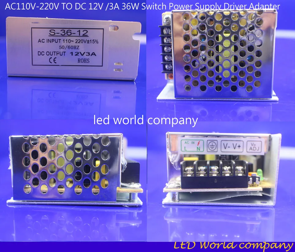 Прямая с фабрики AC 110 V-220 V к DC 12V Полный спектр питания переключатель питания Драйвер адаптер светодиодный светильник