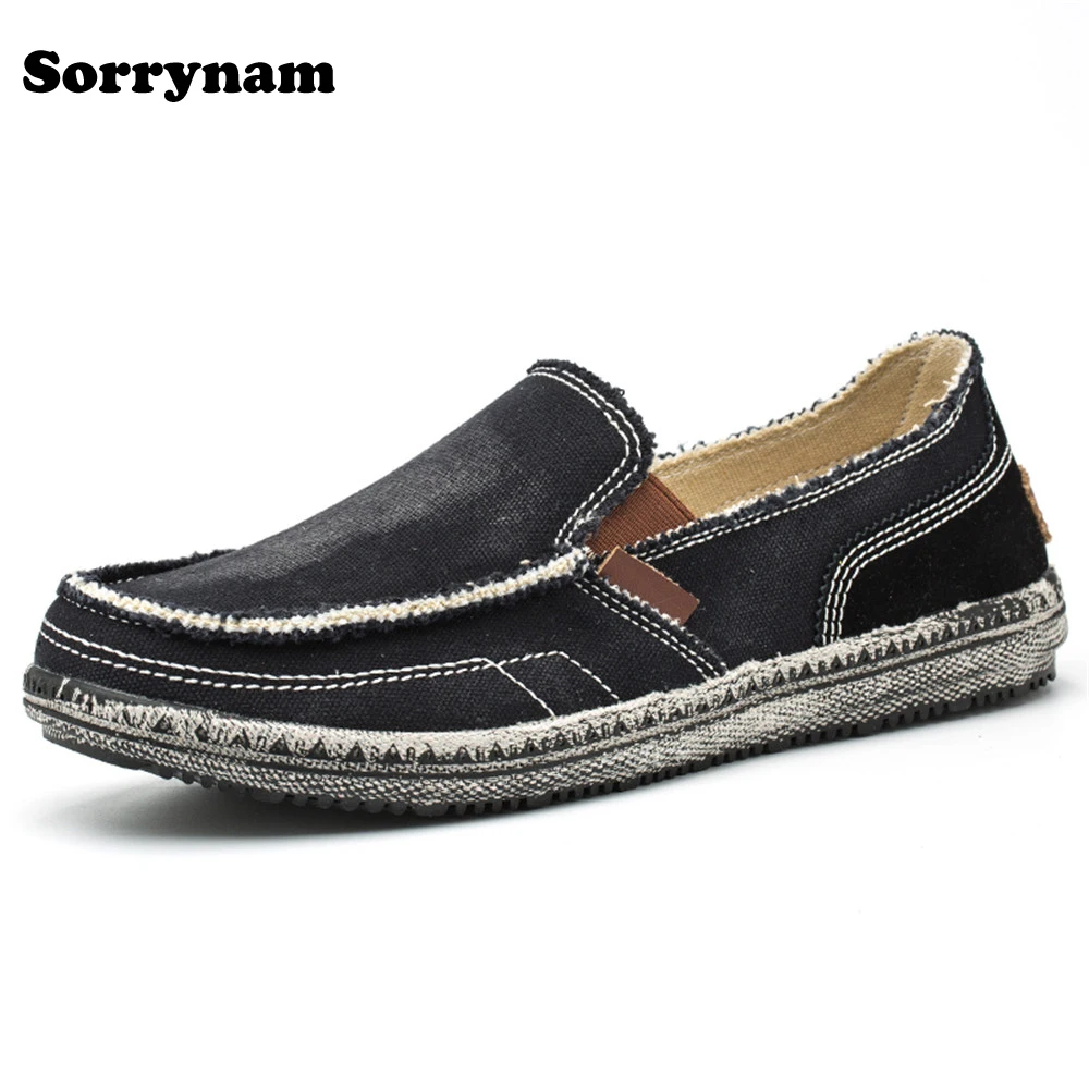 Canvas Loafers Men Breathable Casual Shoes Soft Comfortable Outdoor Flat Lazy for Male Chaussure Homme Sorrynam | Обувь