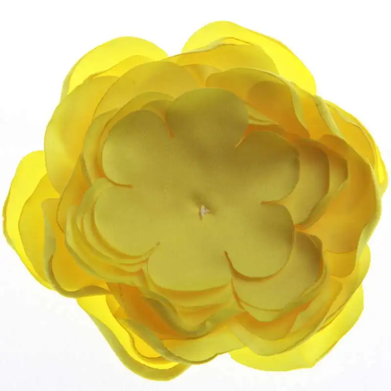 Yellow 50 шт. 9,5 см горячая Распродажа Сатиновые сгоревшие цветы для головной повязки для сжигания кожи Необычные цветы для волос аксессуары для волос букет - Цвет: Yellow