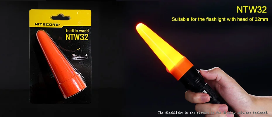 NITECORE диффузор со светодиодной подсветкой Красный конусный наконечник для фонарика с головкой NTW25.4/NTW32/NTW34/NTW40mm аксессуары