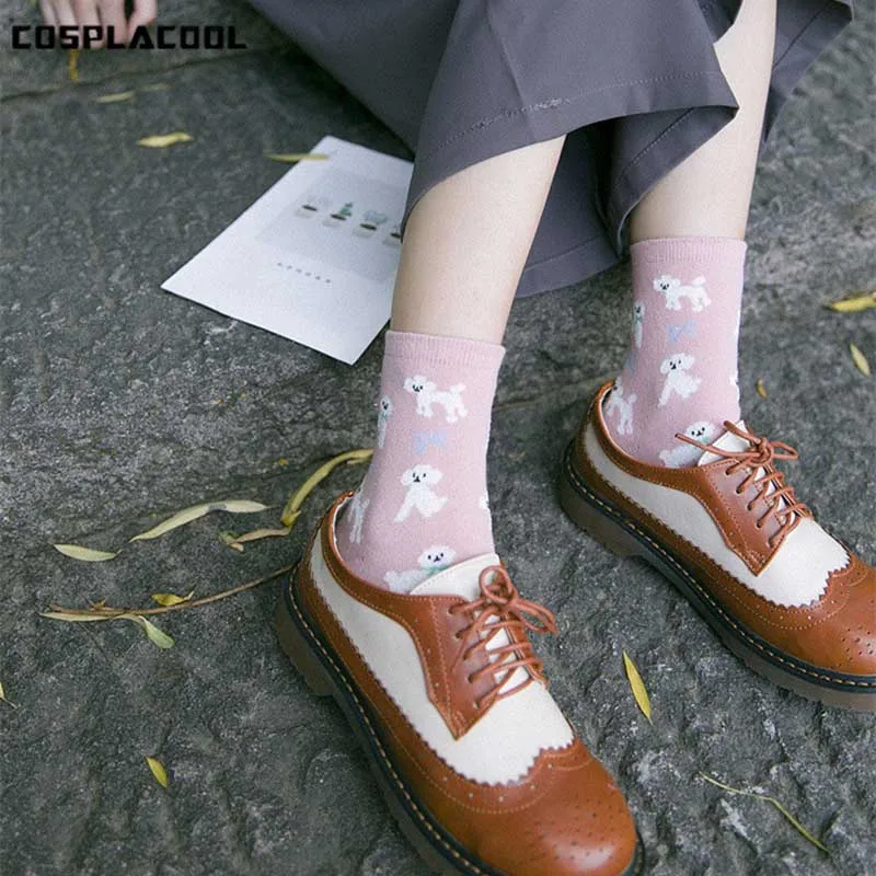 [COSPLACOOL]Kawaii мопс новинка Носки с рисунком женщины Японии собака носки забавные для