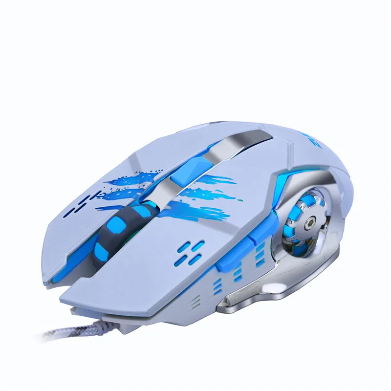 mmr4 white ZUOYA игровая мышь, 5500 dpi, Mause, 6 кнопок, кабель, USB, проводная, светодиодный, оптическая, игровая мышь для ПК, компьютера, профессионального геймера - Цвет: mmr4 white