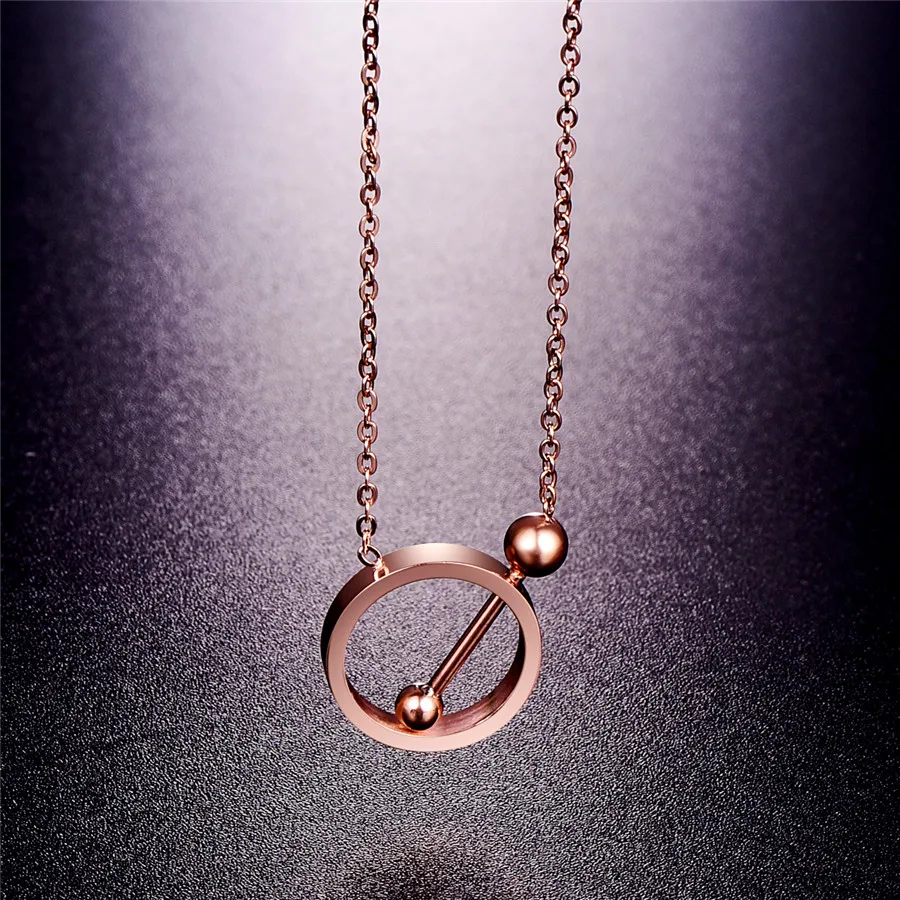 Martick серебряная подвеска в форме штанги ожерелье круглая колье цепочка модное