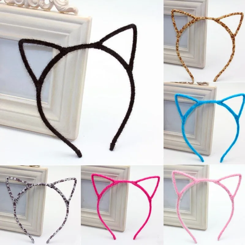 Распродажа 2017 1 шт. женские модные ленты для волос с милым котом повязки