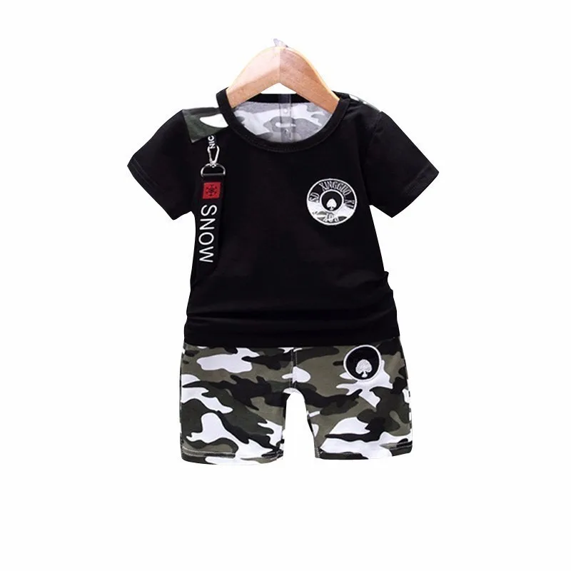 

Summer Casual Clothes Baby Boys Girls Fashion Cartoon T Shirt Tops Shorts 2Pcs/sets Infant Sports Clothing Kids Cotton Tracksuit