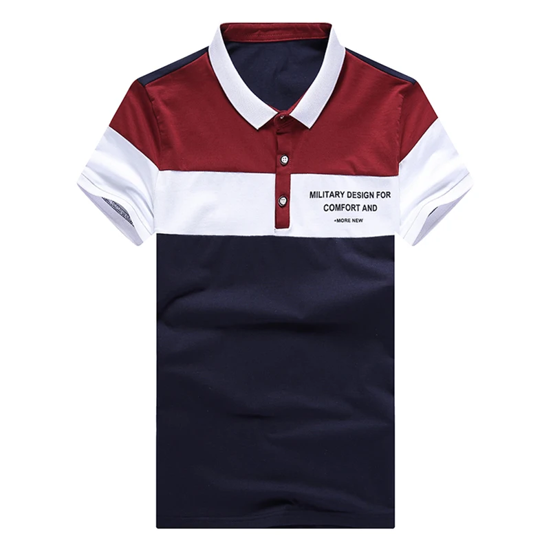 Мужской рубашки поло Для мужчин большой Размеры s Plus Марка Лето Топ лоскутное