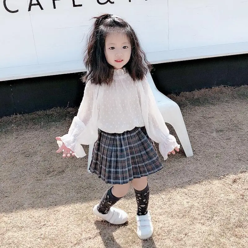 2019 детская юбка пачка для малышей одежда школьная клетчатая девочек приталенные