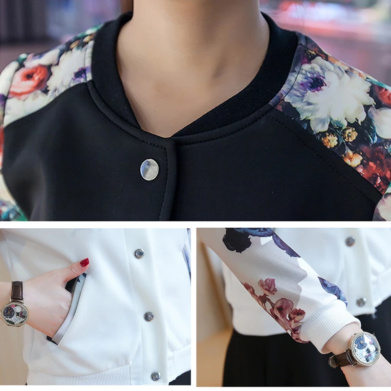 Размера плюс бомбер бейсбольная куртка на пуговицах костюм 2019 для женщин Сезон