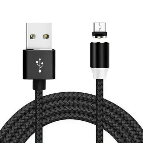 Android black Магнитное зарядное устройство Micro USB кабель для iphoneexiaomi huawei Android мобильный телефон Быстрая зарядка магнит Microusb кабель для передачи данных провод - Цвет: Android black